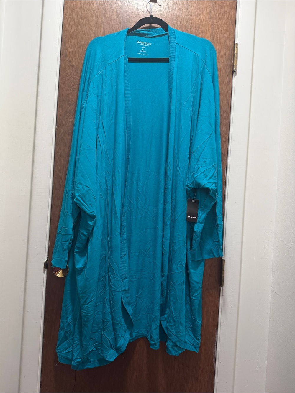 torrid Teal Open-Front Duster Cardigan